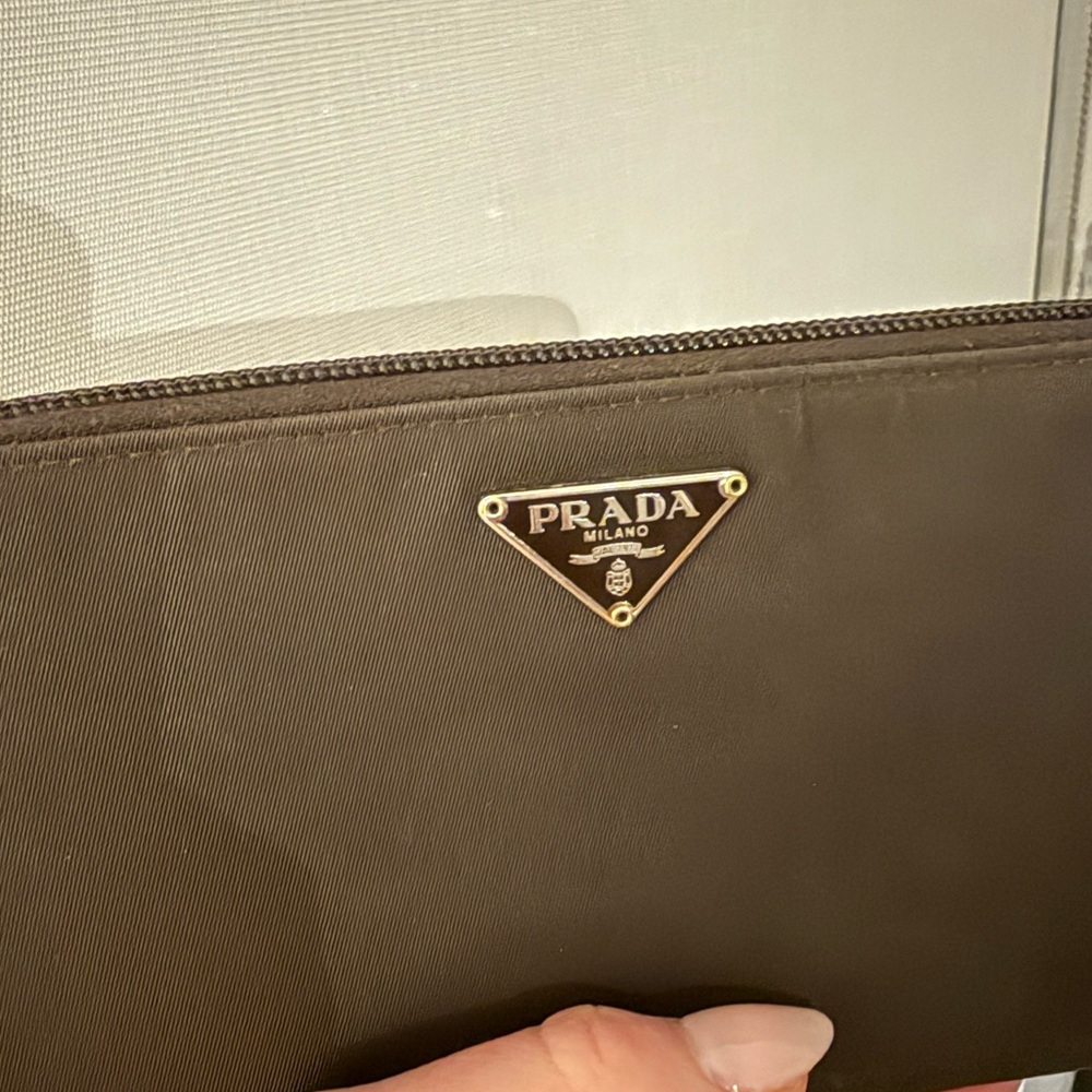 Prada Black Nylon Long Zippie Wallet with Triangle Logo Authentic - Picture 4 of 9